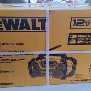 DEWALT DCR028B Cordless 12/20V Lithium-Ion Jobsite Bluetooth Radio (Tool Only)